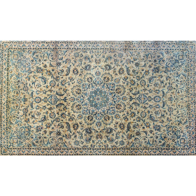 Textile Early 20th Century Persian Kashan Rug For Sale - Image 7 of 14