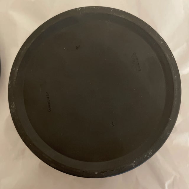Antique Black Round Lidded Wedgwood Box For Sale - Image 10 of 13