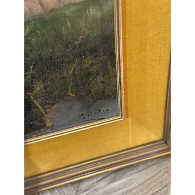 Country Landscape with Character, 1950s, Large Oil on Canvas, Framed For Sale - Image 7 of 9