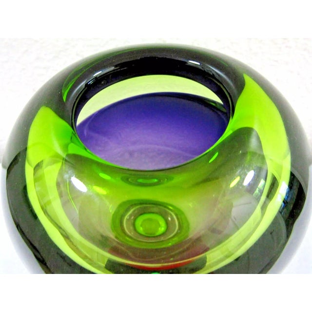 Signed Göran Wärff Vision Vase Purple/Green by Kosta Boda For Sale - Image 9 of 12