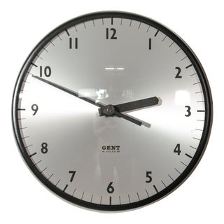 Clock in Black from Gent of Leicester, England, 1960s For Sale