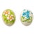 Mid 20th Century Ceramic Eggs with Floral Motif- Set of 2 For Sale