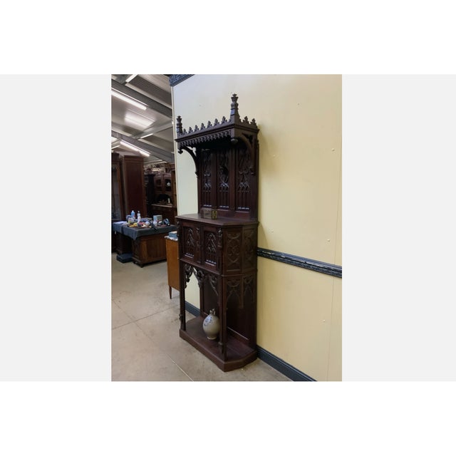 Antique Neo-Gothic Cabinet, 1880 For Sale - Image 9 of 14