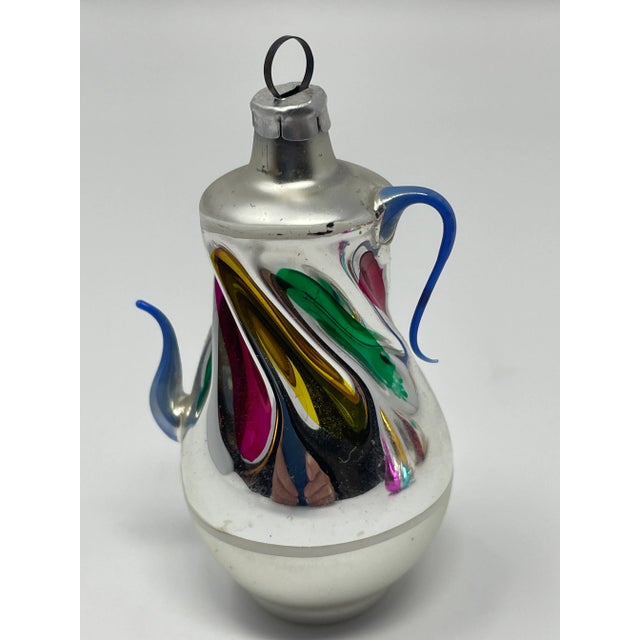 Vintage Hand Blown Mercury Glass Christmas Ornaments, 6 Pieces For Sale - Image 4 of 12