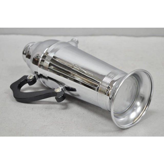 Vintage Art Deco Style Silver Plated Martini Bar Cocktail Shaker Pitcher For Sale - Image 12 of 14