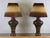 Mid 20th Century Mid 20th Century Earth Toned Mid Century Lamps With Original Hombre Shades - a Pair For Sale - Image 5 of 7