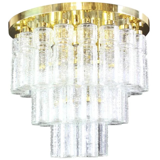 Large Glass Chandelier from Limburg, Germany, 1960s For Sale - Image 6 of 6