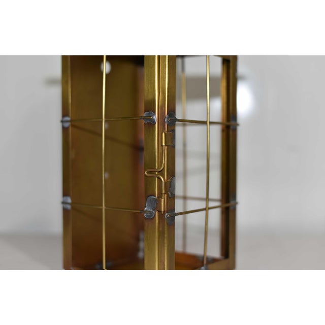Brass Vintage Handcrafted Decorative Metal Lantern or Wall Sconce - A Pair For Sale - Image 8 of 14
