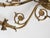 1950s Spanish French Neoclassical Cast Brass 3-Light Wall Sconce With Floral Rosettes For Sale - Image 6 of 12