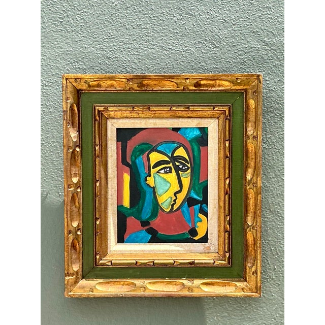 Vintage Original Figurative Oil on Canvas For Sale - Image 11 of 12