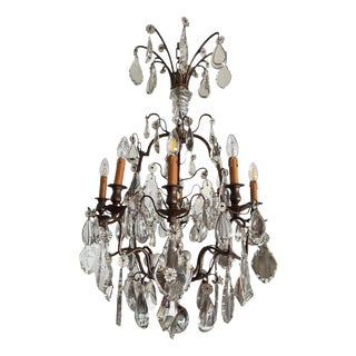 Louis XV Crystal 12-Light Cage Chandelier from Maison Baguès For Sale