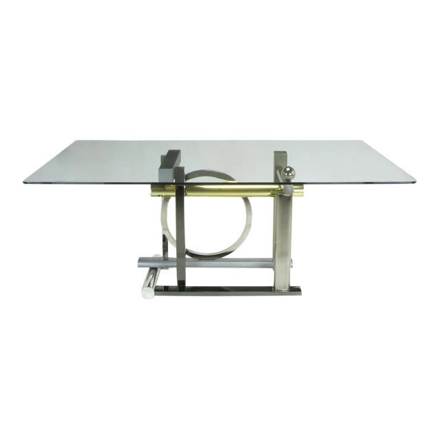 Design Institute America Metal Sculptural Dining Table by Kaizo Oto For Sale