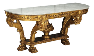 Carved and Gilded Wooden Console Table