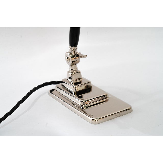 Art Deco Banker Lamp with Green Glass Shade, Vienna, Austria, 1920s For Sale - Image 14 of 18