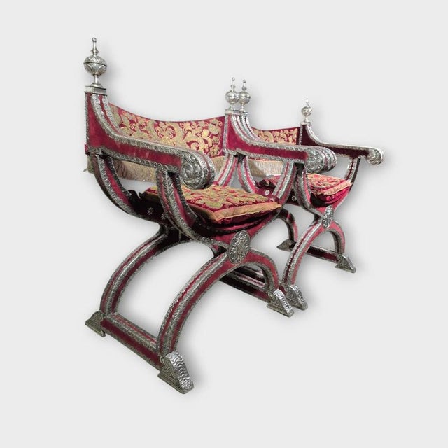 Mexican Colonial Silver Armchairs, 1750s, Set of 2 For Sale - Image 13 of 17