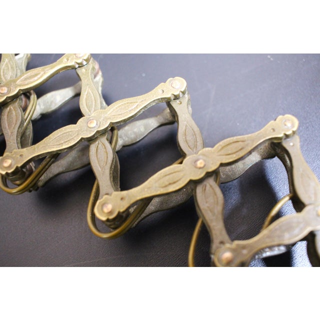 Gold Scissor Wall Lamp in Bronze, 1930 For Sale - Image 8 of 18