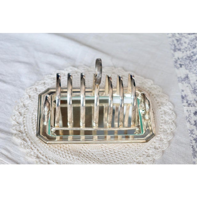 Antique Silver-Plated Toast Rack with Swan Motif, 1970s For Sale - Image 3 of 7
