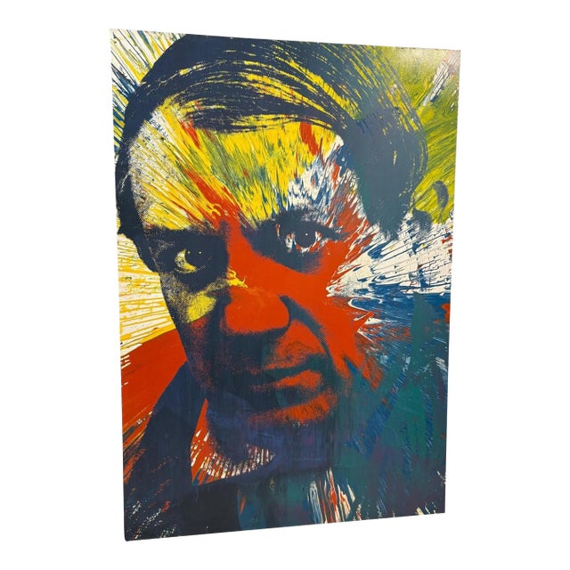 1990s Original Monumental Pop Art Portrait - “Red Picasso” For Sale