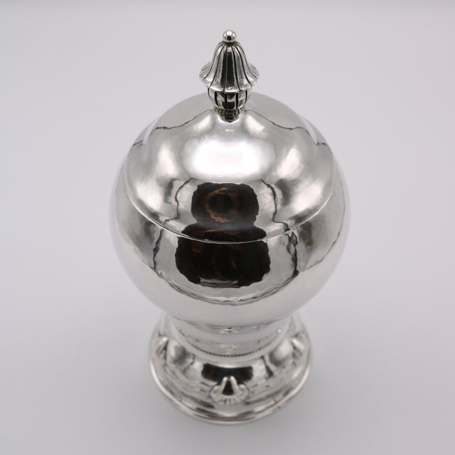 Art Deco Period Sterling Silver Covered Vase Germany circa 1930 For Sale - Image 4 of 9