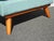 Wood Vintage Mid Century Blue Ottoman Bench Footstool Stool For Sale - Image 7 of 10