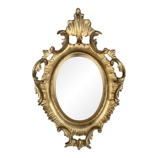 Italian Florentine Baroque Gold Giltwood Wall Mirror For Sale