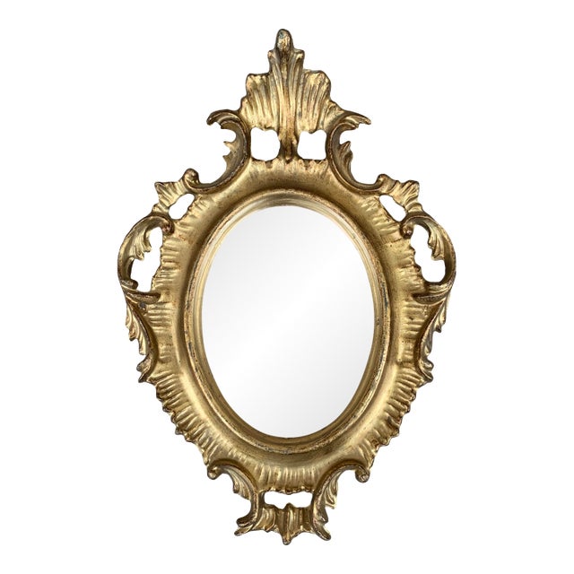 Italian Florentine Baroque Gold Giltwood Wall Mirror For Sale