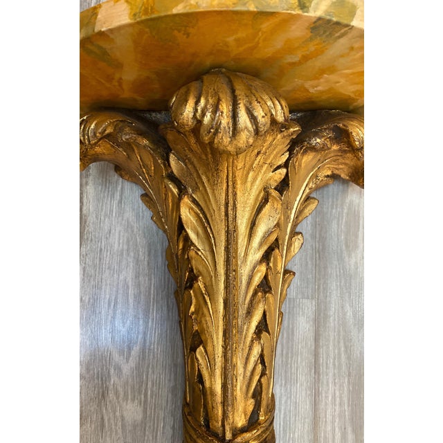 1960s Hollywood Regency Demilune Wall Hanging Demilune Shelf Tables, Pair For Sale - Image 5 of 12