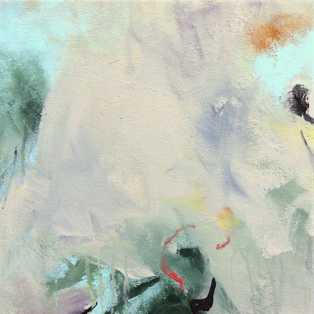 Abstract Castaway - Abstract Playful Earth Tone Textural Paint Splat Mixed Media Original Artwork by Amber Goldhammer For Sale - Image 3 of 9