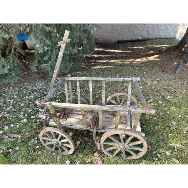 Wood Antique European Goat Cart For Sale - Image 7 of 8