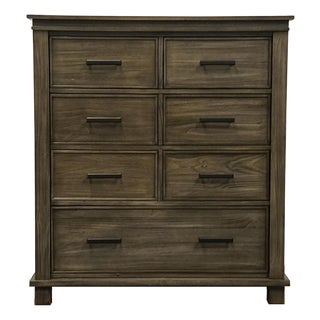 A-America Glacier Point Collection Solid New Zealand Pine 44" Double Chest - Greystone Finish For Sale