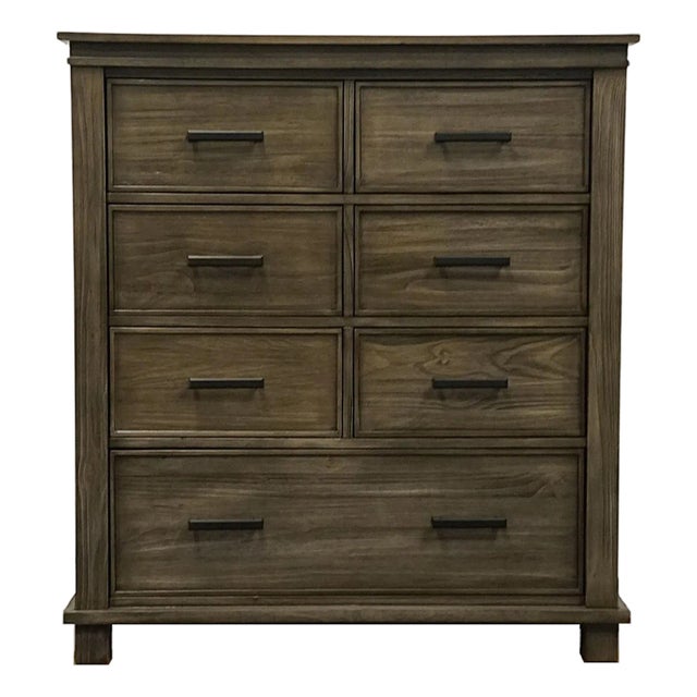 A-America Glacier Point Collection Solid New Zealand Pine 44" Double Chest - Greystone Finish For Sale
