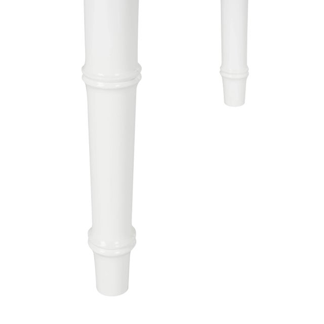 Wood Modern Coastal Writing Desk in White For Sale - Image 7 of 9