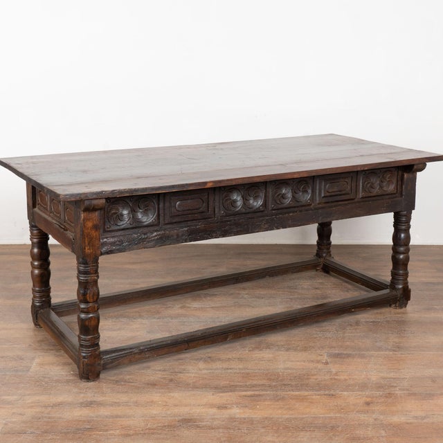18th Century Spanish Console Table With Two Carved Drawers For Sale - Image 18 of 18