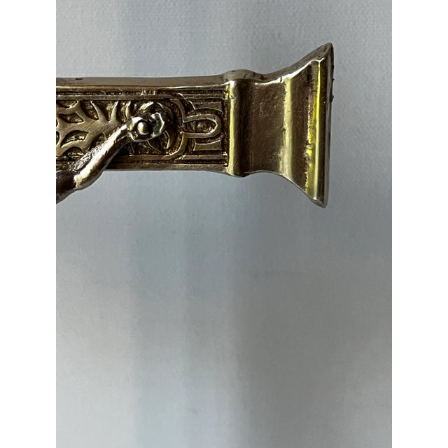 Standing Brass Crucifix, Also Known as an Altar Cross For Sale - Image 9 of 18