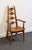 Unique Furniture Solid Oak Southwestern Mediterranean Ladderback Dining Arm Chair 5530 – American Fiesta Finish For Sale - Image 4 of 10