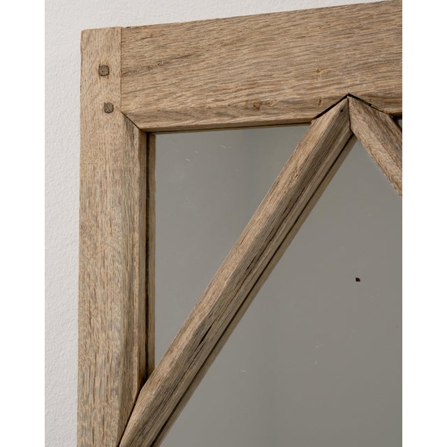 Wood Pair Of Oak Panel Mirrors For Sale - Image 7 of 10