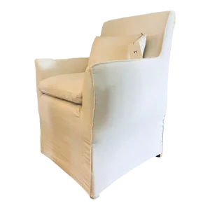 Harbour Furniture Belgian Linen Slipcovered Bondi Dining Armchair