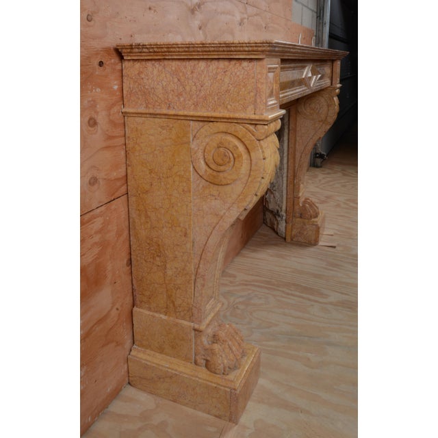 19th Century Antique Empire Style Trets Marble Mantel For Sale - Image 9 of 15