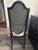 Black Vintage Louis XV Drexel Heritage Writing Desk With Original Cane Back Chair For Sale - Image 8 of 9