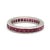 Modern 5.6ct Square Ruby Eternity Band Ring, 18k White Gold, Ring Size 6 For Sale - Image 3 of 7