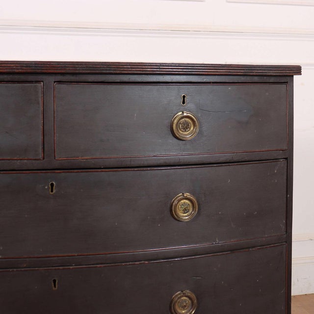 English Painted Bowfront Chest of Drawers For Sale - Image 4 of 11