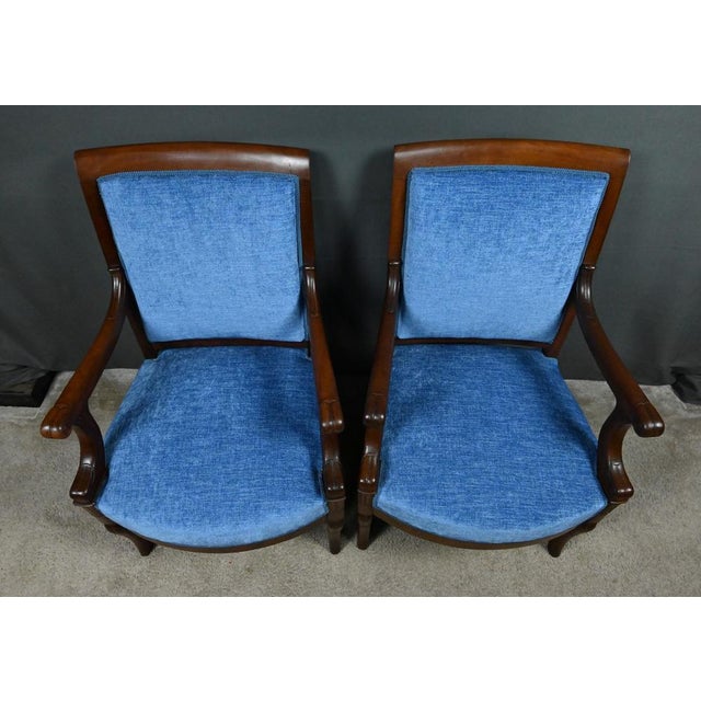 Early 19th Century Restoration Mahogany Armchairs, Set of 2 For Sale - Image 5 of 18