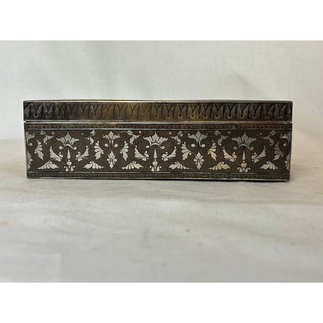 Early 20th Century Vintage Brass Silver Box For Sale In Chicago - Image 6 of 8