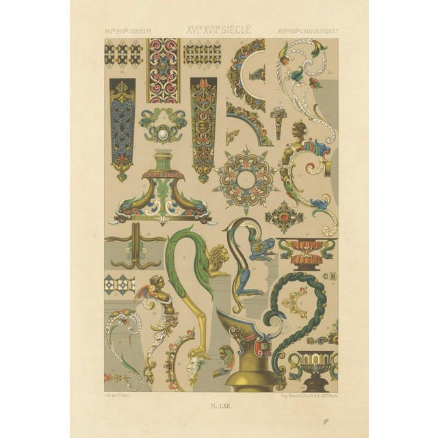 Gold F. Darin, LXII of L’Ornement Polychrome, 1869, Paper For Sale - Image 8 of 10