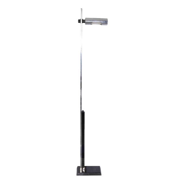 Vintage Cromoluce Floor Lamp in Steel from Studio Stilnovo, Italy, 1970s For Sale