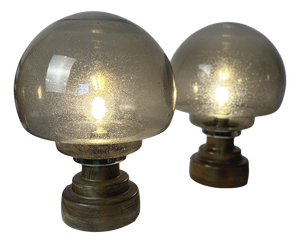 Vintage Italian Brutalist Table Lamps, 1970s, Set of 2