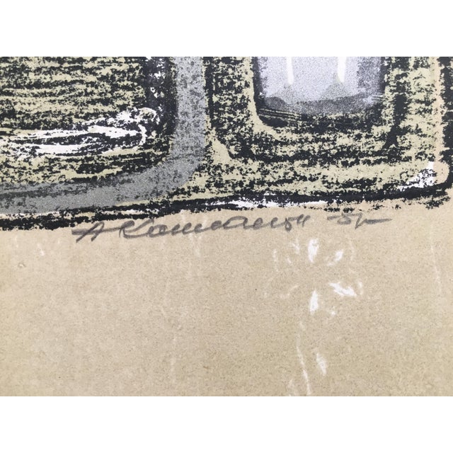 Anatoli Lvovich Kaplan, Vintage Russian Shtetl Scene, Judaica Lithograph, 1957-1961 For Sale - Image 4 of 5