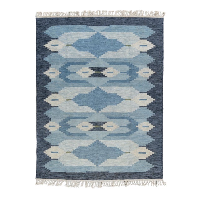 Vintage Circa 1960 Swedish Scandinavian Rug 5ft 9in X 7ft 7in For Sale