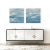 This ocean diptych art set of 2 captures beautiful white reflections on the sea surface that shimmer in the natural light...