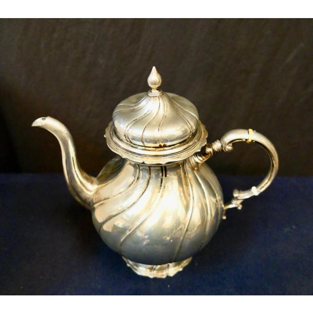 Victorian Late 19th Century Continental 800S Tea Pot For Sale - Image 3 of 10